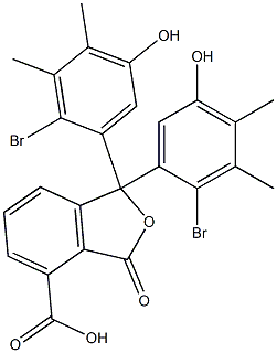 1,1-Bis(2-bromo-5-hydroxy-3,4-dimethylphenyl)-1,3-dihydro-3-oxoisobenzofuran-4-carboxylic acid 结构式