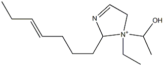 1-Ethyl-2-(4-heptenyl)-1-(1-hydroxyethyl)-3-imidazoline-1-ium 结构式