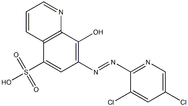 7-(3,5-Dichloro-2-pyridylazo)-8-hydroxyquinoline-5-sulfonic acid 结构式