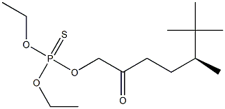 Thiophosphoric acid O,O-diethyl S-(5-tert-butyl-2-oxohexyl) ester 结构式