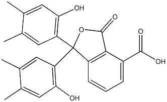 1,3-Dihydro-1,1-bis(6-hydroxy-3,4-dimethylphenyl)-3-oxoisobenzofuran-4-carboxylic acid 结构式