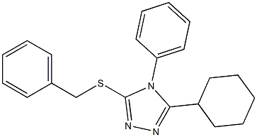 5-Cyclohexyl-4-phenyl-3-[benzylthio]-4H-1,2,4-triazole 结构式