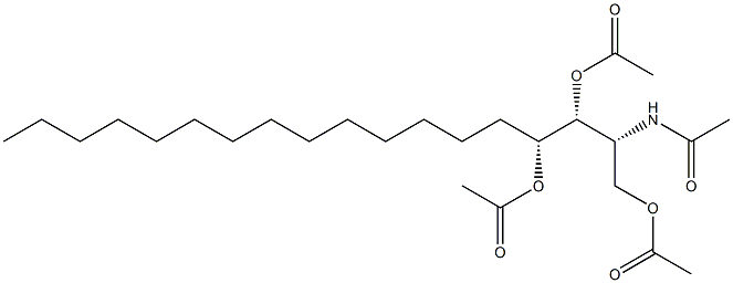 (2R,3R,4R)-2-(Acetylamino)octadecane-1,3,4-triol triacetate 结构式