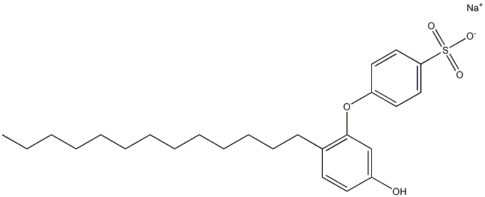 3'-Hydroxy-6'-tridecyl[oxybisbenzene]-4-sulfonic acid sodium salt 结构式