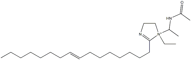 1-[1-(Acetylamino)ethyl]-1-ethyl-2-(8-hexadecenyl)-2-imidazoline-1-ium 结构式