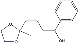 1-Phenyl-4-(2-methyl-1,3-dioxolane-2-yl)-1-butanol 结构式