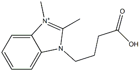 1-(3-Carboxypropyl)-2,3-dimethyl-1H-benzimidazol-3-ium 结构式