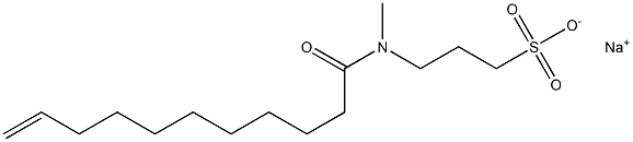 3-[N-(10-Undecenoyl)-N-methylamino]-1-propanesulfonic acid sodium salt 结构式