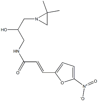 (E)-3-(5-Nitro-2-furanyl)-N-[2-hydroxy-3-(2,2-dimethyl-1-aziridinyl)propyl]acrylamide 结构式