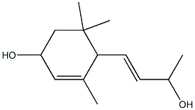 (E)-4-(4-Hydroxy-2,6,6-trimethyl-2-cyclohexen-1-yl)-3-buten-2-ol 结构式