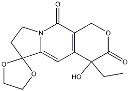 4-Hydroxy-4-ethyl-7,8-dihydrospiro[1H-pyrano[3,4-f]indolizine-6(3H),2'-[1,3]dioxolane]-3,10(4H)-dione 结构式