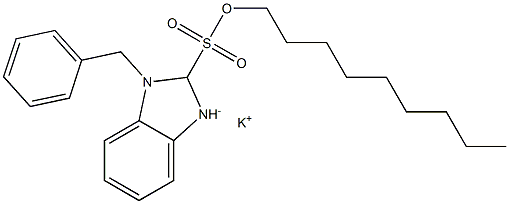 1-Benzyl-2,3-dihydro-2-nonyl-1H-benzimidazole-2-sulfonic acid potassium salt 结构式