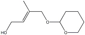 (E)-3-Methyl-4-[[(tetrahydro-2H-pyran)-2-yl]oxy]-2-buten-1-ol 结构式