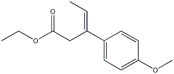 (E)-3-(4-Methoxyphenyl)-3-pentenoic acid ethyl ester 结构式