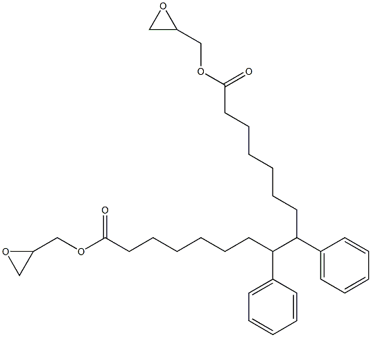 8,9-Diphenylhexadecanedioic acid bis(oxiranylmethyl) ester 结构式