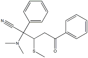 3-Methylthio-2,5-diphenyl-2-dimethylamino-5-oxovaleronitrile 结构式