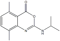 2-Isopropylamino-5-methyl-8-methyl-4H-3,1-benzoxazin-4-one 结构式