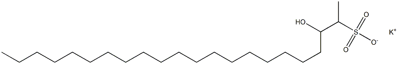 3-Hydroxydocosane-2-sulfonic acid potassium salt 结构式