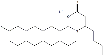 3-(Dinonylamino)heptanoic acid lithium salt 结构式