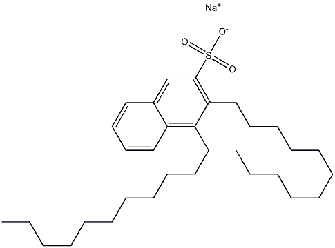 3,4-Diundecyl-2-naphthalenesulfonic acid sodium salt 结构式