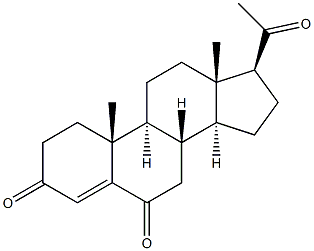 Pregn-4-ene-3,6,20-trione 结构式