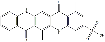 5,7,12,14-Tetrahydro-1,6-dimethyl-7,14-dioxoquino[2,3-b]acridine-3-sulfonic acid 结构式