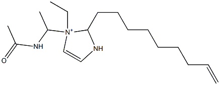 1-[1-(Acetylamino)ethyl]-1-ethyl-2-(8-nonenyl)-4-imidazoline-1-ium 结构式