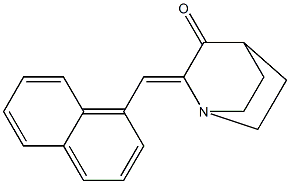 2-(1-Naphtylmethylene)quinuclidin-3-one 结构式