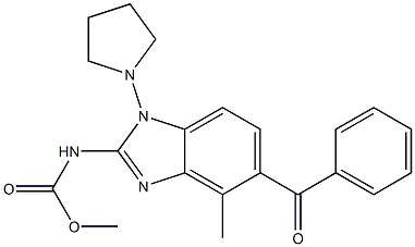 N-[5-Benzoyl-1-(1-pyrrolidinyl)methyl-1H-benzimidazol-2-yl]carbamic acid methyl ester 结构式