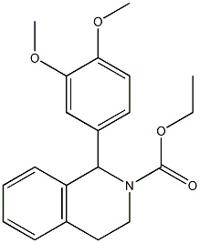 1-(3,4-Dimethoxyphenyl)-1,2,3,4-tetrahydroisoquinoline-2-carboxylic acid ethyl ester 结构式