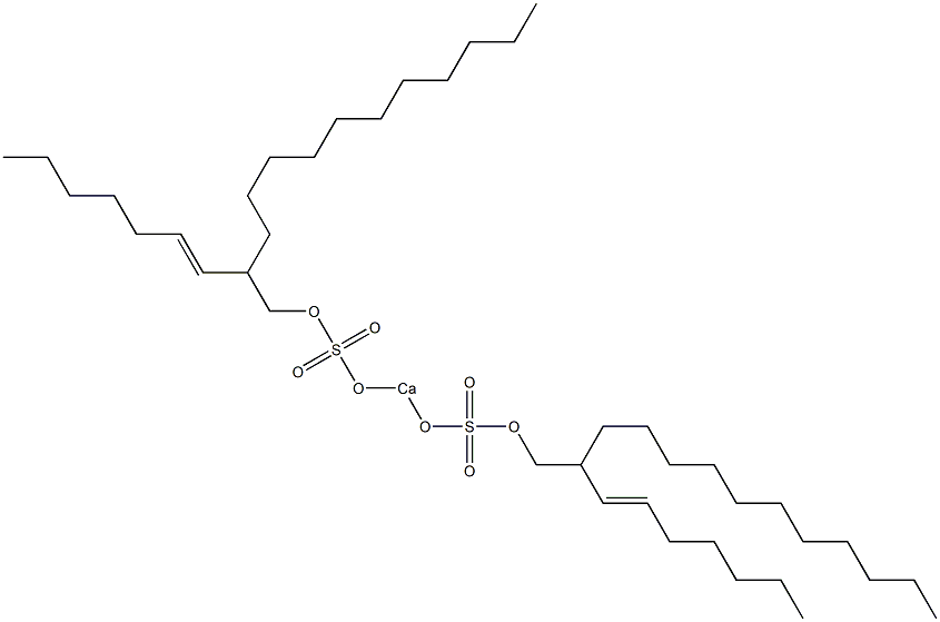 Bis[2-(1-heptenyl)tridecyloxysulfonyloxy]calcium 结构式