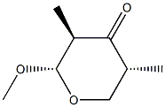 (2S,3R,5R)-2-Methoxy-3,5-dimethyl-2,3,5,6-tetrahydro-4H-pyran-4-one 结构式