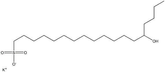 14-Hydroxyoctadecane-1-sulfonic acid potassium salt 结构式
