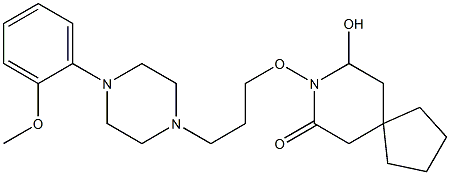 8-[3-[4-(2-Methoxyphenyl)-1-piperazinyl]propyloxy]-9-hydroxy-8-azaspiro[4.5]decan-7-one 结构式