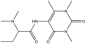 2-(Dimethylamino)-N-(2,4-dioxo-1,3,6-trimethyl-1,2,3,4-tetrahydropyrimidin-5-yl)butyramide 结构式