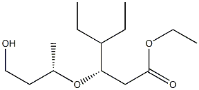 (S)-3-[(S)-1-Methyl-3-hydroxypropoxy]-4-ethylhexanoic acid ethyl ester 结构式