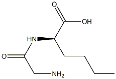 (+)-N-Glycyl-D-norleucine 结构式
