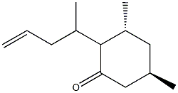 (3R,5R)-3,5-Dimethyl-2-(1-allylethyl)cyclohexan-1-one 结构式