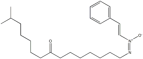 14-Methyl-1-[trans-styryl-ONN-azoxy]pentadecan-8-one 结构式