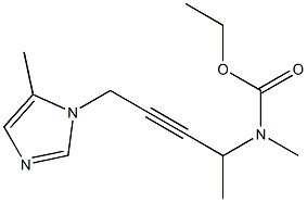 N-Methyl-N-[1-methyl-4-(5-methyl-1H-imidazol-1-yl)-2-butynyl]carbamic acid ethyl ester 结构式