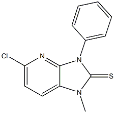 5-Chloro-1-methyl-3-phenyl-1H-imidazo[4,5-b]pyridine-2(3H)-thione 结构式