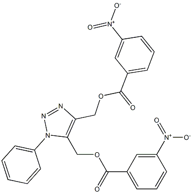 1-Phenyl-1H-1,2,3-triazole-4,5-bis(methanol)bis(3-nitrobenzoate) 结构式