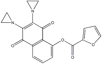 2,3-Bis(1-aziridinyl)-5-(2-furanylcarbonyloxy)-1,4-naphthoquinone 结构式