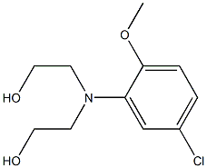 2,2'-(5-Chloro-2-methoxyphenylimino)diethanol 结构式