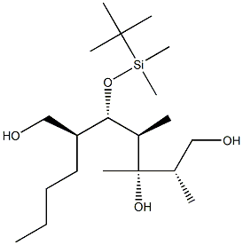 (2S,3S,4R,5S,6S)-6-Butyl-5-(tert-butyldimethylsilyloxy)-2,3,4-trimethylheptane-1,3,7-triol 结构式