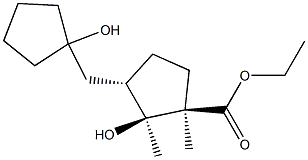 (1R,2S,3S)-2-Hydroxy-3-[(1-hydroxycyclopentyl)methyl]-1,2-dimethylcyclopentane-1-carboxylic acid ethyl ester 结构式