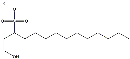 1-Hydroxytetradecane-3-sulfonic acid potassium salt 结构式