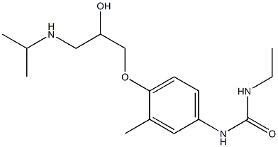 1-Ethyl-3-[3-methyl-4-[2-hydroxy-3-[isopropylamino]propoxy]phenyl]urea 结构式