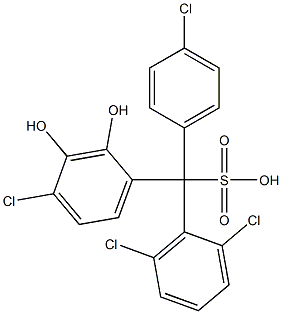 (4-Chlorophenyl)(2,6-dichlorophenyl)(4-chloro-2,3-dihydroxyphenyl)methanesulfonic acid 结构式