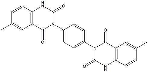 3,3'-(1,4-Phenylene)bis[6-methylquinazoline-2,4(1H,3H)-dione] 结构式